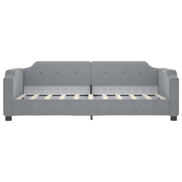 vidaXL Day Bed Extendable Light Grey 90x190 cm Fabric