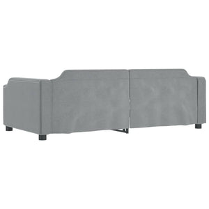 vidaXL Day Bed Extendable Light Grey 90x190 cm Fabric