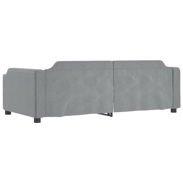 vidaXL Day Bed Extendable Light Grey 90x190 cm Fabric