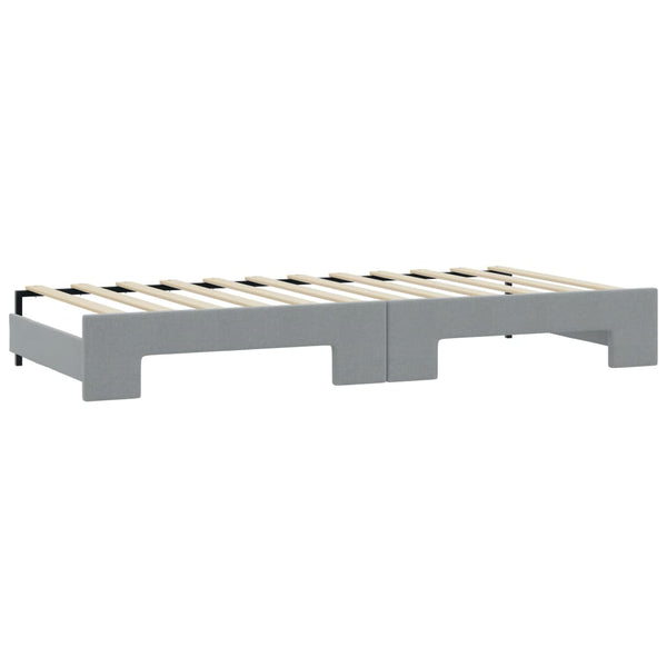vidaXL Day Bed Extendable Light Grey 90x190 cm Fabric