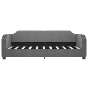 vidaXL Extendable Day Bed Dark Grey 90x190 cm Fabric