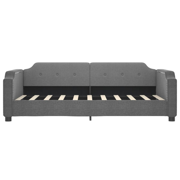 vidaXL Extendable Day Bed Dark Grey 90x190 cm Fabric