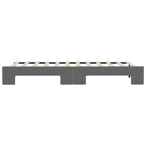 vidaXL Extendable Day Bed Dark Grey 90x190 cm Fabric