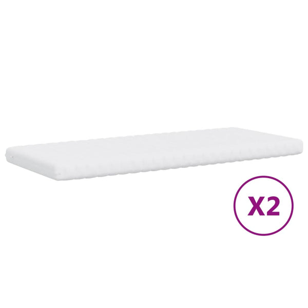 vidaXL Extendable Day Bed with Mattresses Black 80x200 cm Fabric
