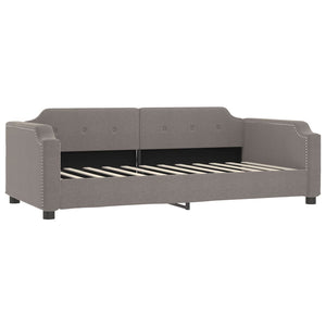 vidaXL Extendable Day Bed with Mattresses Taupe 80x200 cm Fabric
