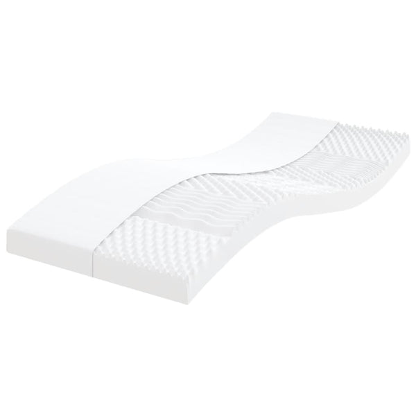 vidaXL Extendable Day Bed with Mattresses Cream 80x200 cm Fabric