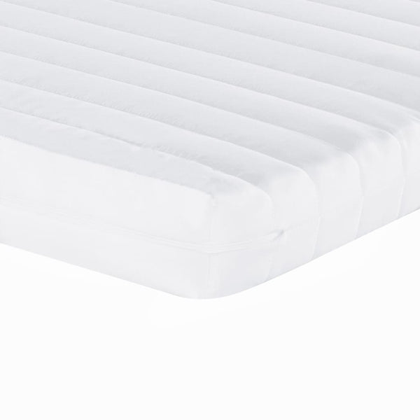 vidaXL Extendable Day Bed with Mattresses Cream 90x200 cm Fabric