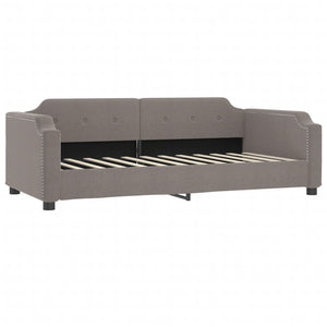 vidaXL Extendable Daybed with Drawers Taupe 100x200 cm Fabric