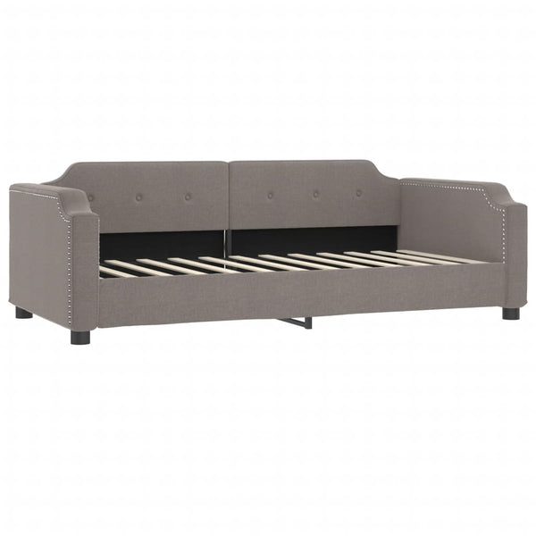 vidaXL Extendable Daybed with Drawers Taupe 100x200 cm Fabric
