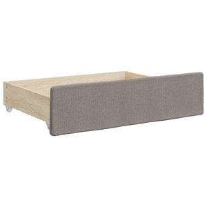vidaXL Extendable Daybed with Drawers Taupe 100x200 cm Fabric