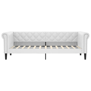vidaXL Day Bed with Mattress White 90x200 cm Artificial Leather