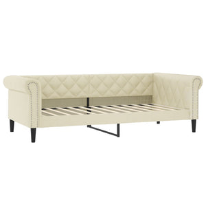 vidaXL Day Bed with Mattress Cream 90x200 cm Artificial Leather