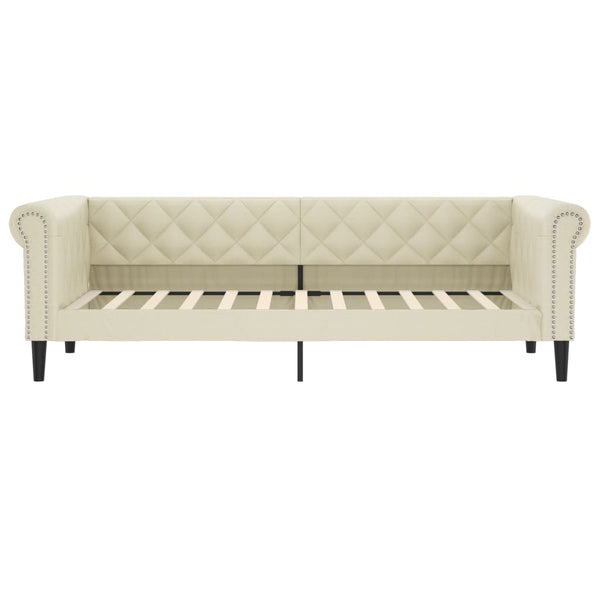 vidaXL Day Bed with Mattress Cream 90x200 cm Artificial Leather
