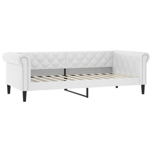 vidaXL Extendable Day Bed White 90x200 cm Faux Leather