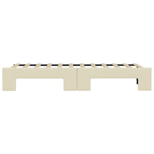 vidaXL Extendable Day Bed Cream 90x200 cm Faux Leather