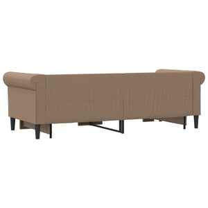 vidaXL Day Bed Pull-Out Cappuccino 90x200 cm Faux Leather