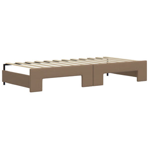vidaXL Day Bed Pull-Out Cappuccino 90x200 cm Faux Leather