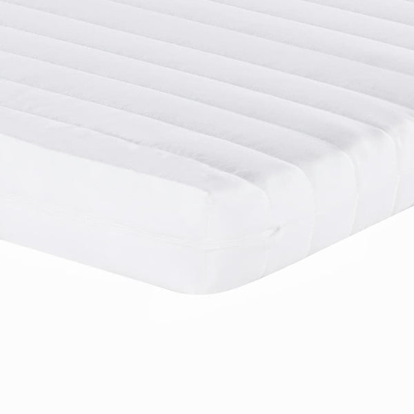 vidaXL Extendable Day Bed with Mattresses White 90x200 cm Faux Leather
