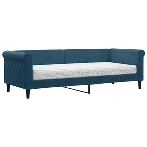 vidaXL Day Bed with Mattress Blue 80x200 cm Velvet