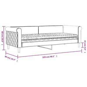 vidaXL Day Bed with Mattress Blue 80x200 cm Velvet