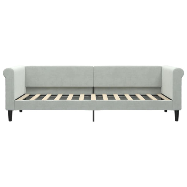 vidaXL Day Bed with Mattress Light Grey 80x200 cm Velvet