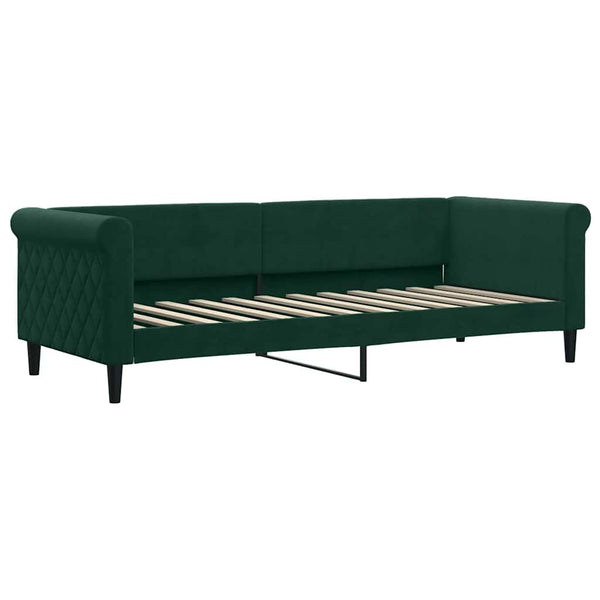 vidaXL Day Bed with Mattress Dark Green 80x200 cm Velvet