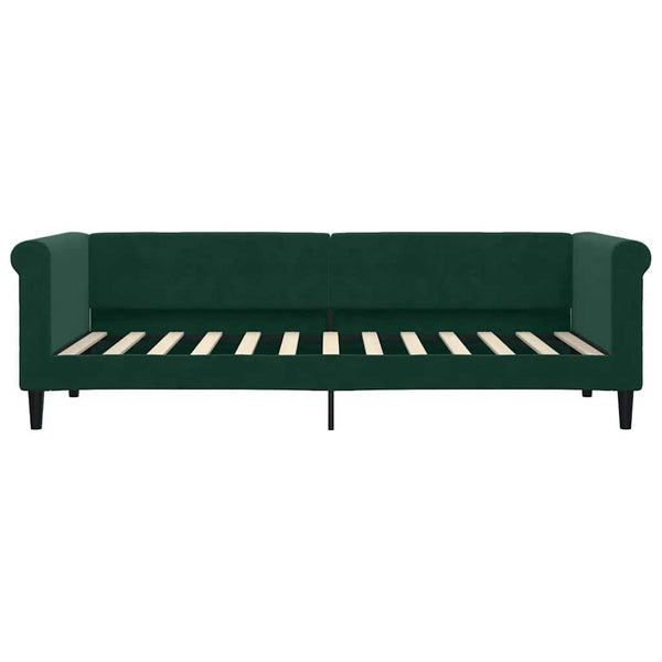 vidaXL Day Bed with Mattress Dark Green 80x200 cm Velvet