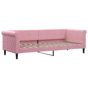 vidaXL Day Bed with Mattress Pink 80x200 cm Velvet