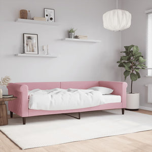 vidaXL Day Bed with Mattress Pink 80x200 cm Velvet