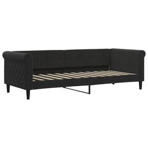 vidaXL Day Bed with Mattress Black 80x200 cm Velvet