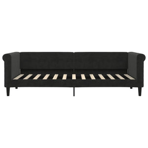 vidaXL Day Bed with Mattress Black 80x200 cm Velvet