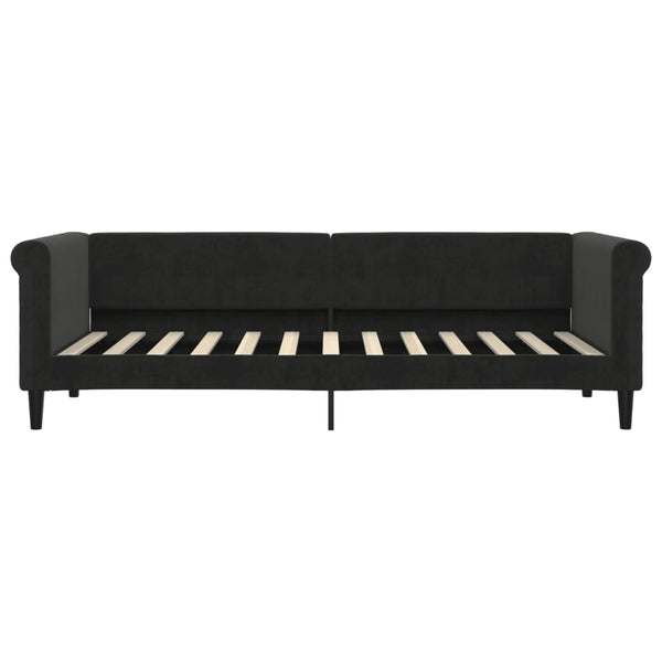 vidaXL Day Bed with Mattress Black 80x200 cm Velvet