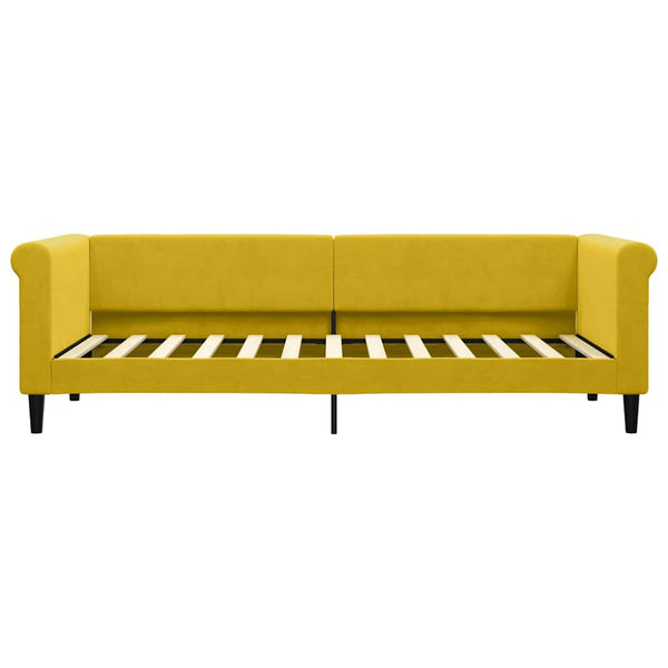 vidaXL Day Bed with Mattress Yellow 80x200 cm Velvet