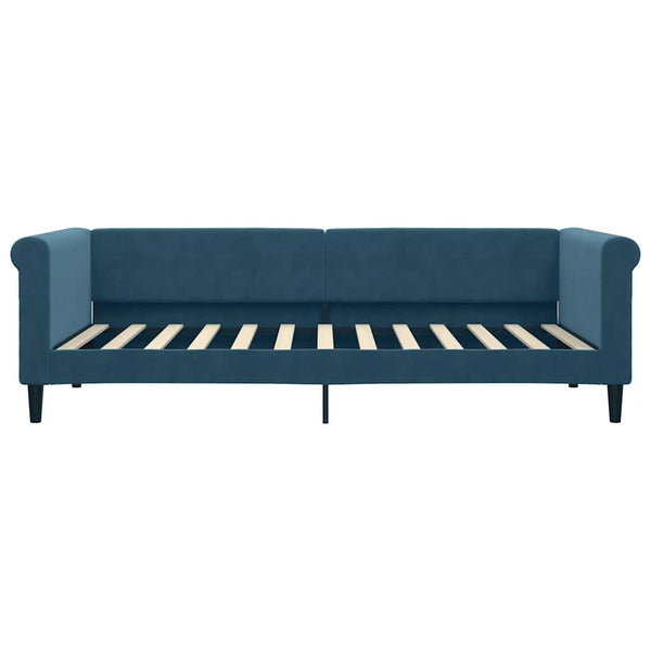 vidaXL Day Bed with Mattress Blue 90x200 cm Velvet