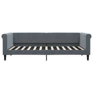 vidaXL Day Bed with Mattress Dark Gray 90x200 cm Velvet