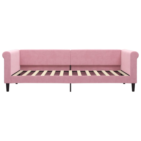 vidaXL Day Bed with Mattress Pink 90x200 cm Velvet