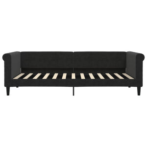vidaXL Day Bed with Mattress Black 90x200 cm Velvet