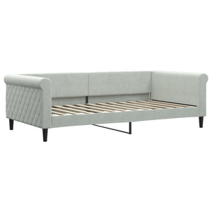 vidaXL Day Bed with Mattress Light Gray 100x200 cm Velvet