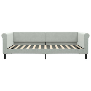 vidaXL Day Bed with Mattress Light Gray 100x200 cm Velvet