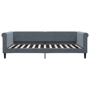 vidaXL Day Bed with Mattress Dark Gray 100x200 cm Velvet
