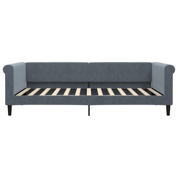 vidaXL Day Bed with Mattress Dark Gray 100x200 cm Velvet