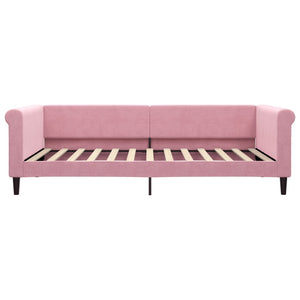 vidaXL Day Bed with Mattress Pink 100x200 cm Velvet