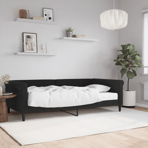 vidaXL Day Bed with Mattress Black 100x200 cm Velvet
