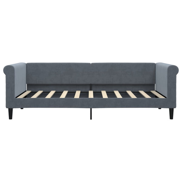 vidaXL Day Bed with Mattress Dark Grey 90x190 cm Velvet