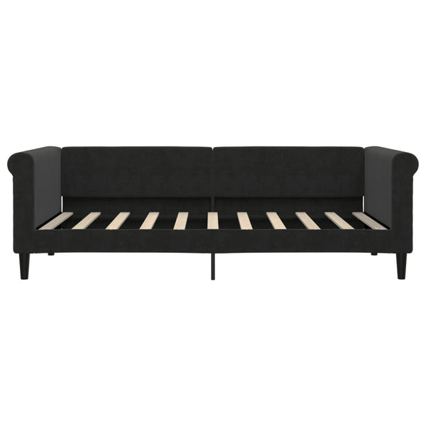 vidaXL Day Bed with Mattress Black 90x190 cm Velvet