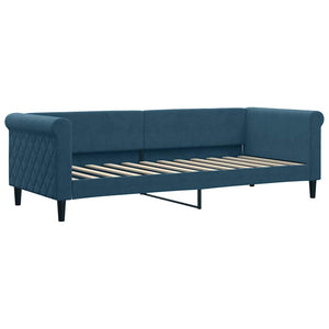 vidaXL Extendable Day Bed Blue 80x200 cm Velvet