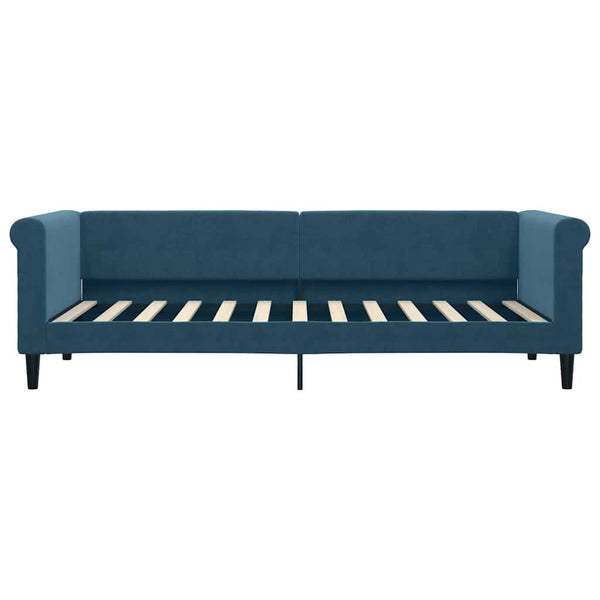 vidaXL Extendable Day Bed Blue 80x200 cm Velvet