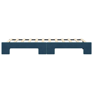 vidaXL Extendable Day Bed Blue 80x200 cm Velvet