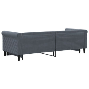 vidaXL Extendable Day Bed Dark Gray 80x200 cm Velvet