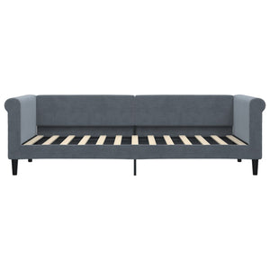vidaXL Extendable Day Bed Dark Gray 80x200 cm Velvet